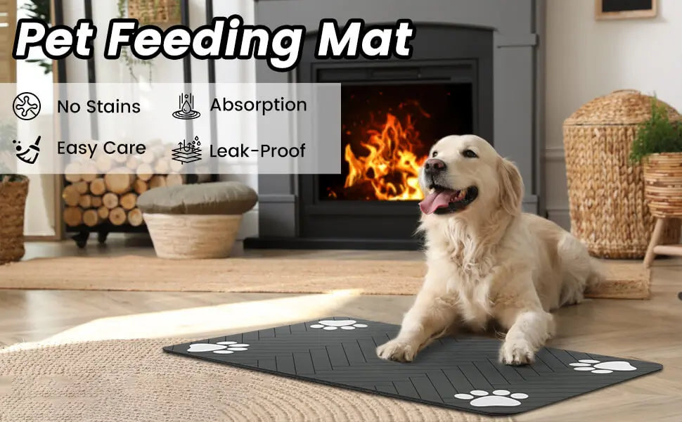 Pet Placemat Dog Food bowl Mat Drinking Feeding Placemat For Dog Cat Quick Dry Mat Waterproof Pet Bowl Pad Feeder Mats