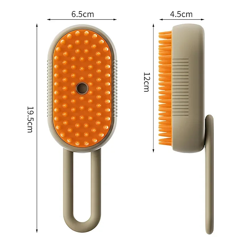 Cat Dog Pet Spray Massage Brush One Button Steam Spray Folding Rotatable Floating Hair Bath Hair Removal Brush Comb dog brush