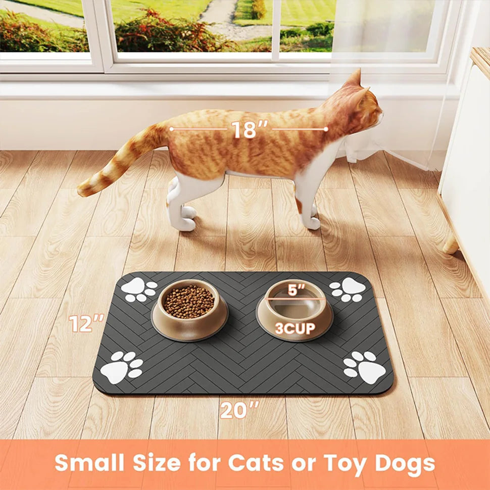 Pet Placemat Dog Food bowl Mat Drinking Feeding Placemat For Dog Cat Quick Dry Mat Waterproof Pet Bowl Pad Feeder Mats